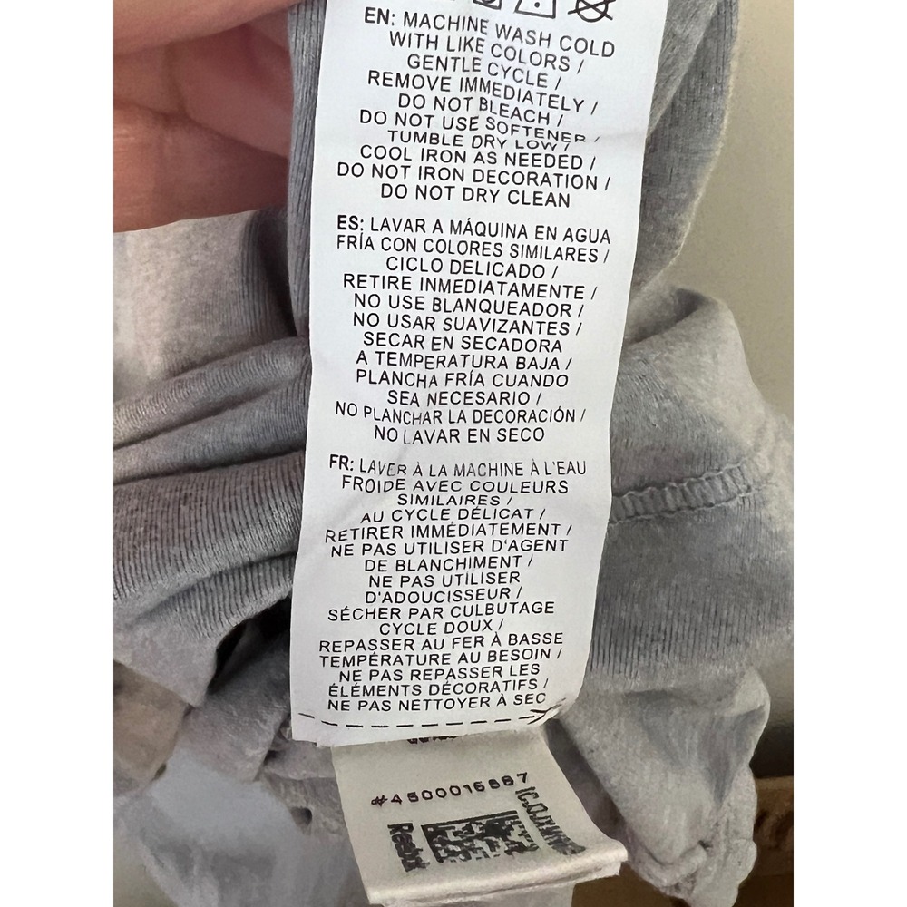 Reebok Activewear Shirt Women Large Gray Mesh Keyhole Back Workout Top - Picture 5 of 7